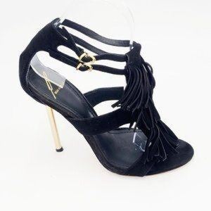 Brian Atwood black and gold heels Sz.7.5